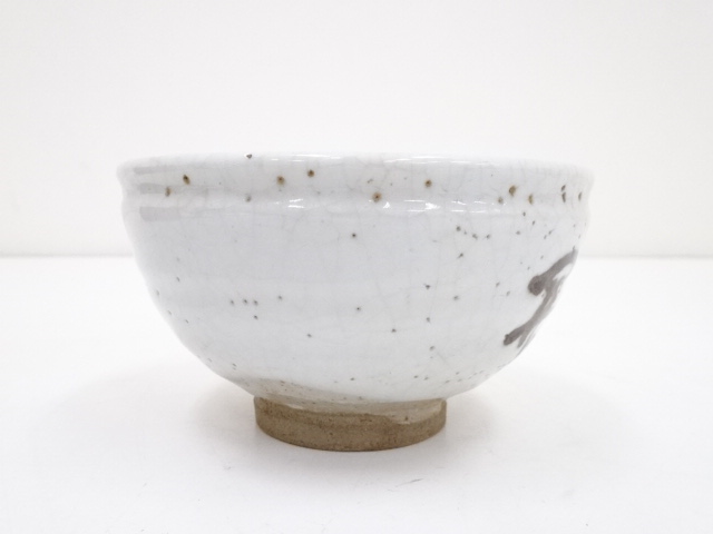 茶道具　京焼　清水焼　清水六兵衛造　絵御本　茶碗　書付共箱　N　R8363 道具 ] - 道具 京焼 清水六兵衛造 鉄絵茶碗（共箱） | 宗 sou::お